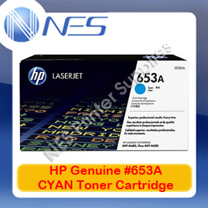 HP Genuine #653A CYAN Toner Cartridge for Color LaserJet Enterprise M680dn/M680f/M680z [CF321A]